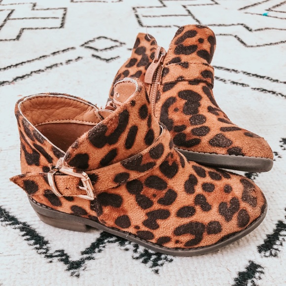 Toddler leopard print booties - Picture 3 of 4